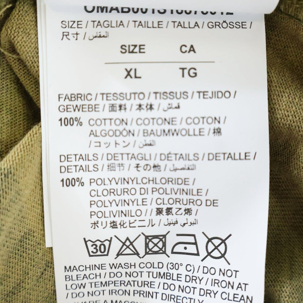 OFF-WHITE(オフホワイト) プリント カモ柄 クルーネック 長袖Tシャツ マルチ OMAB001S18878012