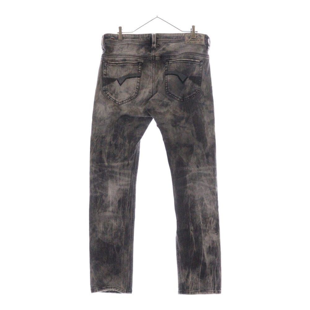 DIESEL INDUSTRY(ディーゼルインダストリー) THANAZ ウォッシュド加工 ジップフライ デニムパンツ グレー