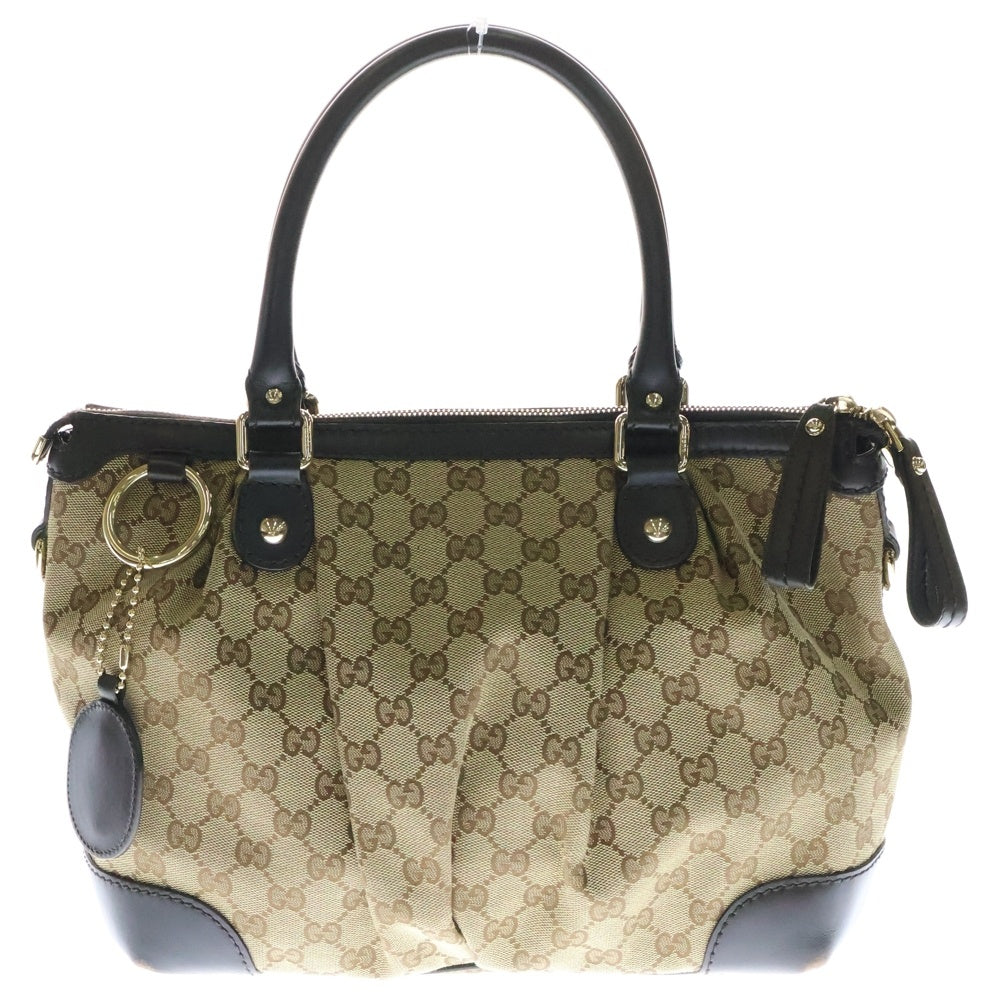 GUCCI(グッチ) スーキー GGキャンバス 2WAYキャンバスハンドバッグ 247902 ベージュ