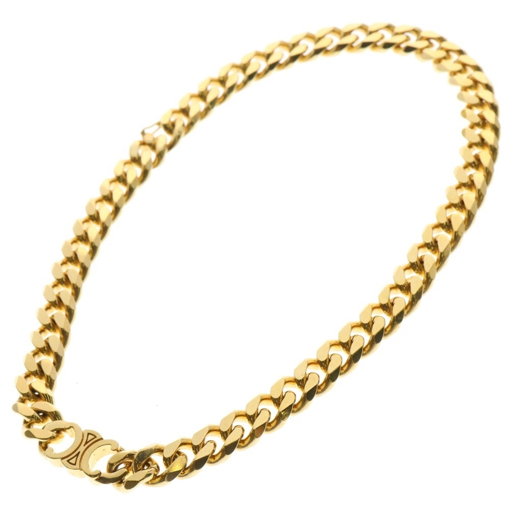 CELINE(セリーヌ) Triomphe Metal Chain Necklace トリオンフ メタルチェーングルメットネックレス ゴールド