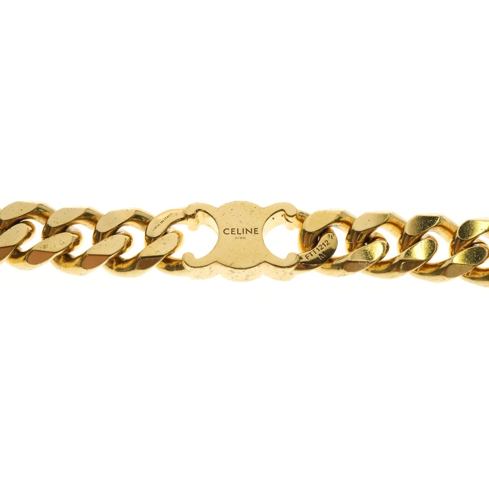 CELINE(セリーヌ) Triomphe Metal Chain Necklace トリオンフ メタルチェーングルメットネックレス ゴールド