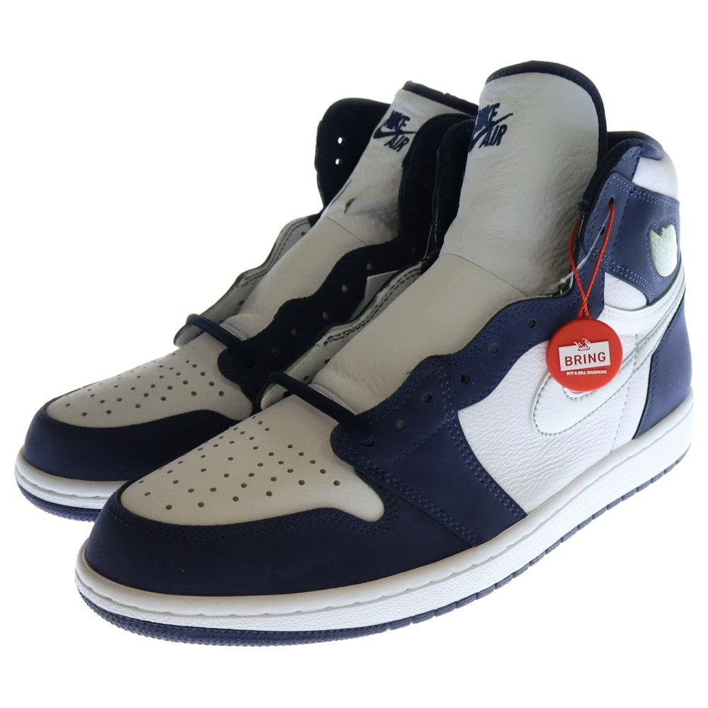 NIKE(ナイキ) AIR JORDAN 1 HIGH OG CO.JP MIDNIGHT NAVY 2020 DC1788-100 エアジョーダン 1 ミッドナイトネイビー ハイカットスニーカー ホワイト/ネイビー US11/29.0cm