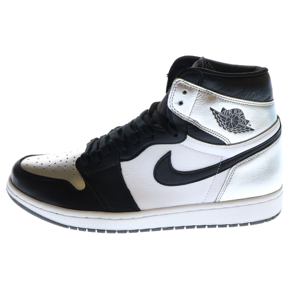 NIKE(ナイキ) WMNS AIR JORDAN 1 HIGH OG SILVER TOE CD0461-001 エアジョーダン1 シルバートゥ レトロ ハイカットスニーカー シルバー/ブラック US12.5/29.5cm
