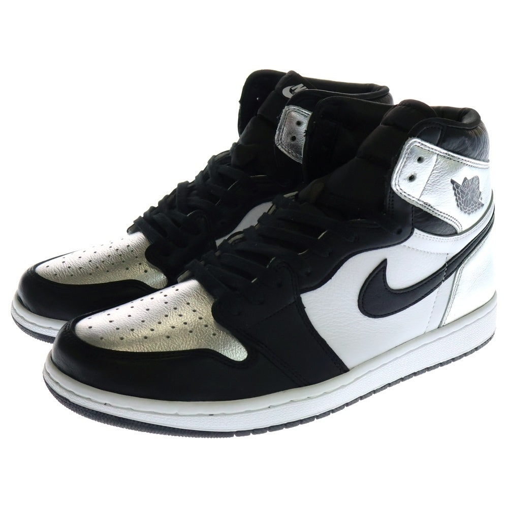 NIKE(ナイキ) WMNS AIR JORDAN 1 HIGH OG SILVER TOE CD0461-001 エアジョーダン1 シルバートゥ レトロ ハイカットスニーカー シルバー/ブラック US12.5/29.5cm