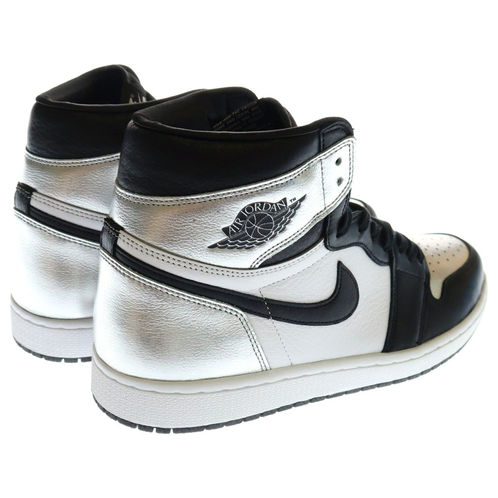 NIKE(ナイキ) WMNS AIR JORDAN 1 HIGH OG SILVER TOE CD0461-001 エアジョーダン1 シルバートゥ レトロ ハイカットスニーカー シルバー/ブラック US12.5/29.5cm