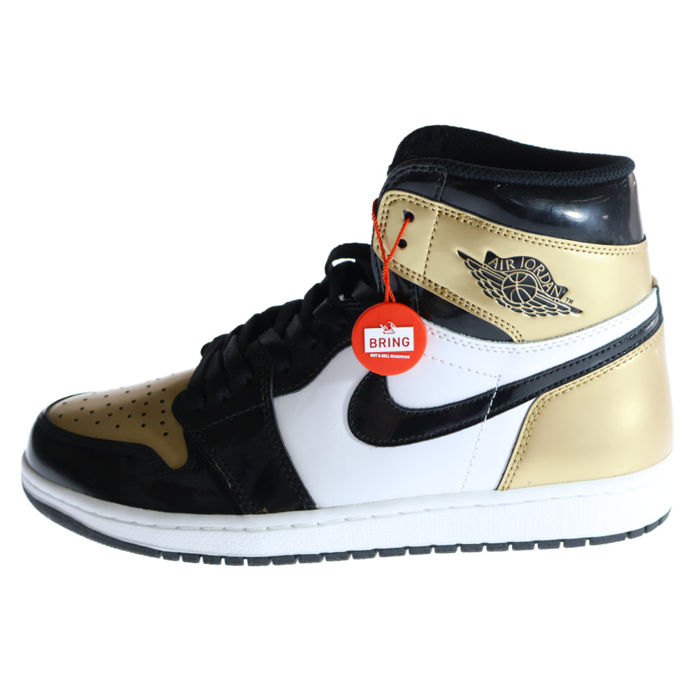 NIKE(ナイキ) AIR JORDAN 1 RETRO HIGH OG NRG GOLD TOE 861428-007 エアジョーダン1 ゴールドトゥ ハイカットスニーカー ゴールド/ブラック US10.5/28.5cm