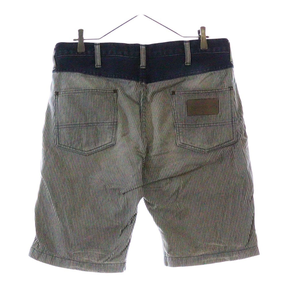 A BATHING APE(アベイシングエイプ) ストライプ デニムショーツ ブルー