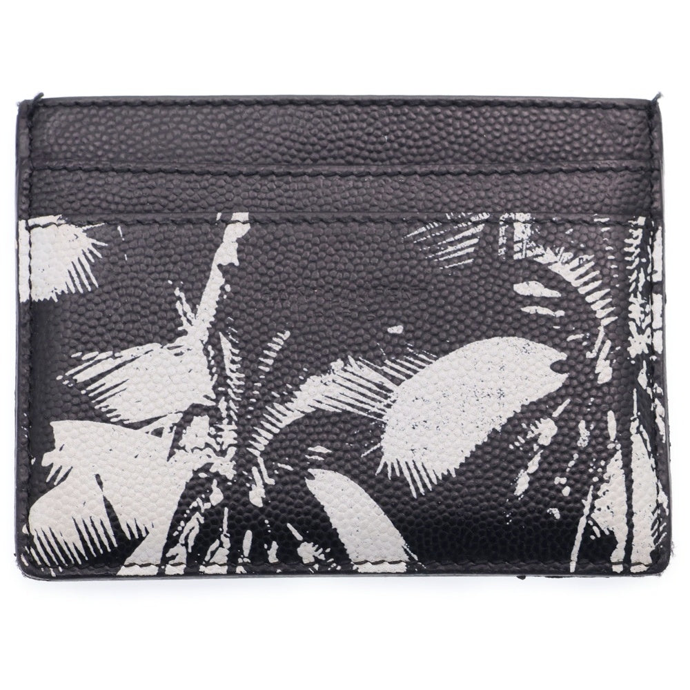 SAINT LAURENT PARIS(サンローランパリ) ハワイアンロゴレザーカードケース ブラック