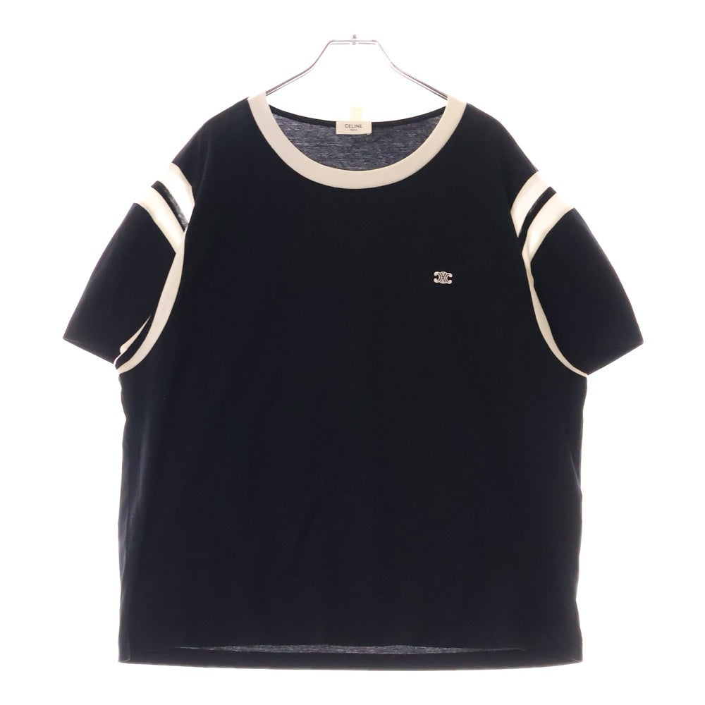 CELINE(セリーヌ) 24AW トリオンフ レギュラーコットン半袖Tシャツ 2X30O671Q.CAV1 ブラック