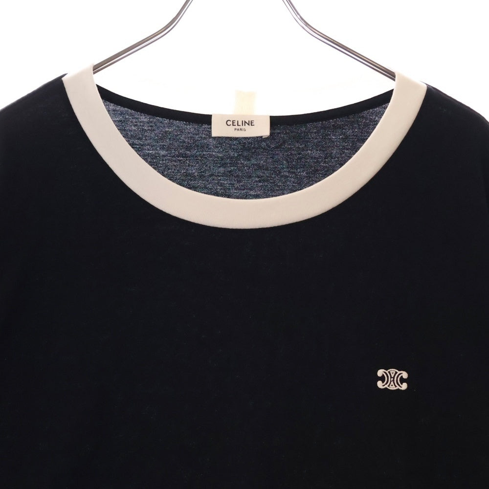 CELINE(セリーヌ) 24AW トリオンフ レギュラーコットン半袖Tシャツ 2X30O671Q.CAV1 ブラック