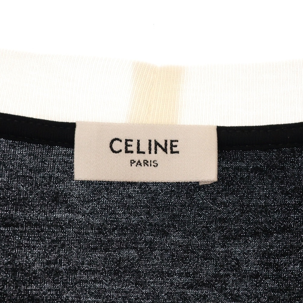 CELINE(セリーヌ) 24AW トリオンフ レギュラーコットン半袖Tシャツ 2X30O671Q.CAV1 ブラック