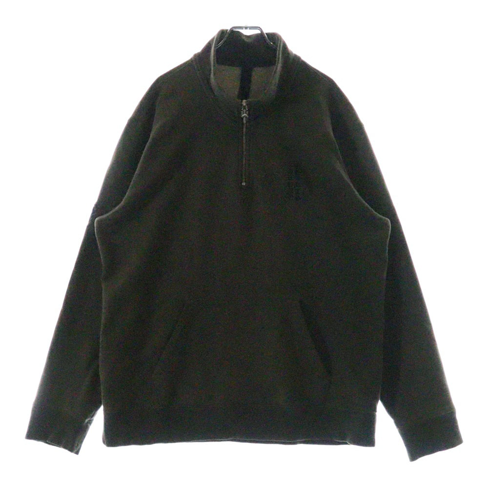 CHROME HEARTS(クロムハーツ) GRP Y NOT2-TND 1/2 ZP PLVR ワイノット バーティカルロゴ ハーフジップスウェットトレーナー カーキ