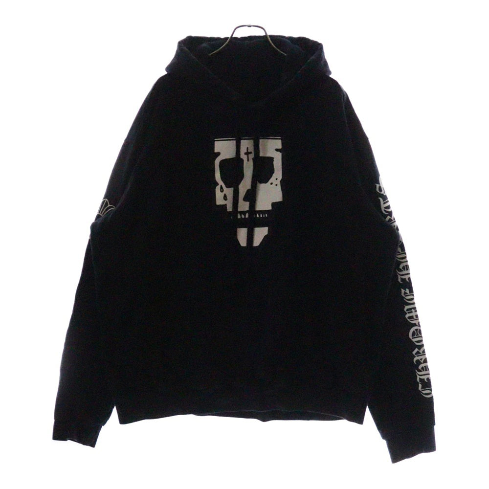 CHROME HEARTS(クロムハーツ) ×Purplehaus MONKPUNK HD PLVR パープルハウス モンクパンクフーディ プリント スウェット パーカー ブラック
