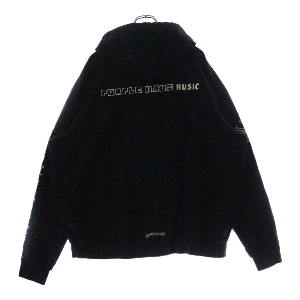 CHROME HEARTS(クロムハーツ) ×Purplehaus MONKPUNK HD PLVR パープルハウス モンクパンクフーディ プリント スウェット パーカー ブラック