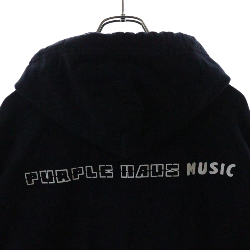 CHROME HEARTS(クロムハーツ) ×Purplehaus MONKPUNK HD PLVR パープルハウス モンクパンクフーディ プリント スウェット パーカー ブラック