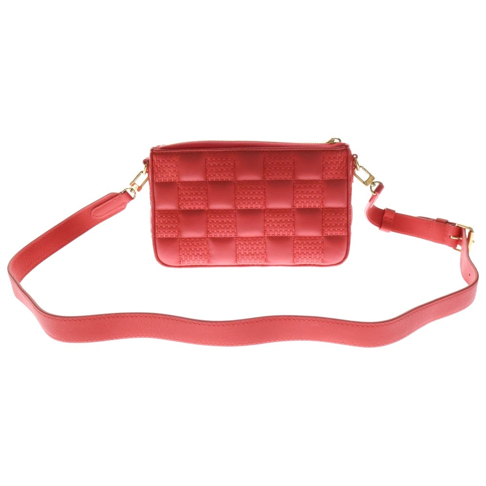 LOUIS VUITTON(ルイヴィトン) TROCA M59049 ラムスキン ダミエジャイアントポシェットトロカ 2WAYショルダーバッグ ピンク