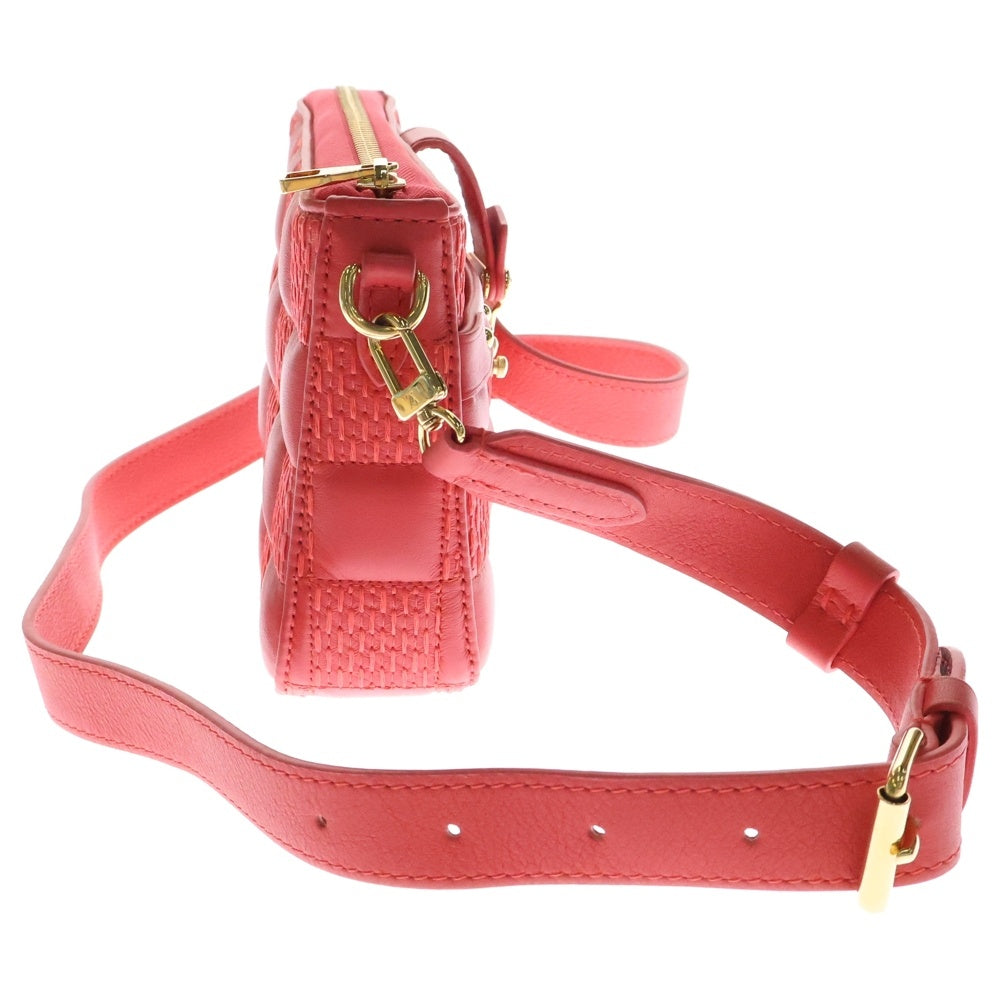 LOUIS VUITTON(ルイヴィトン) TROCA M59049 ラムスキン ダミエジャイアントポシェットトロカ 2WAYショルダーバッグ ピンク