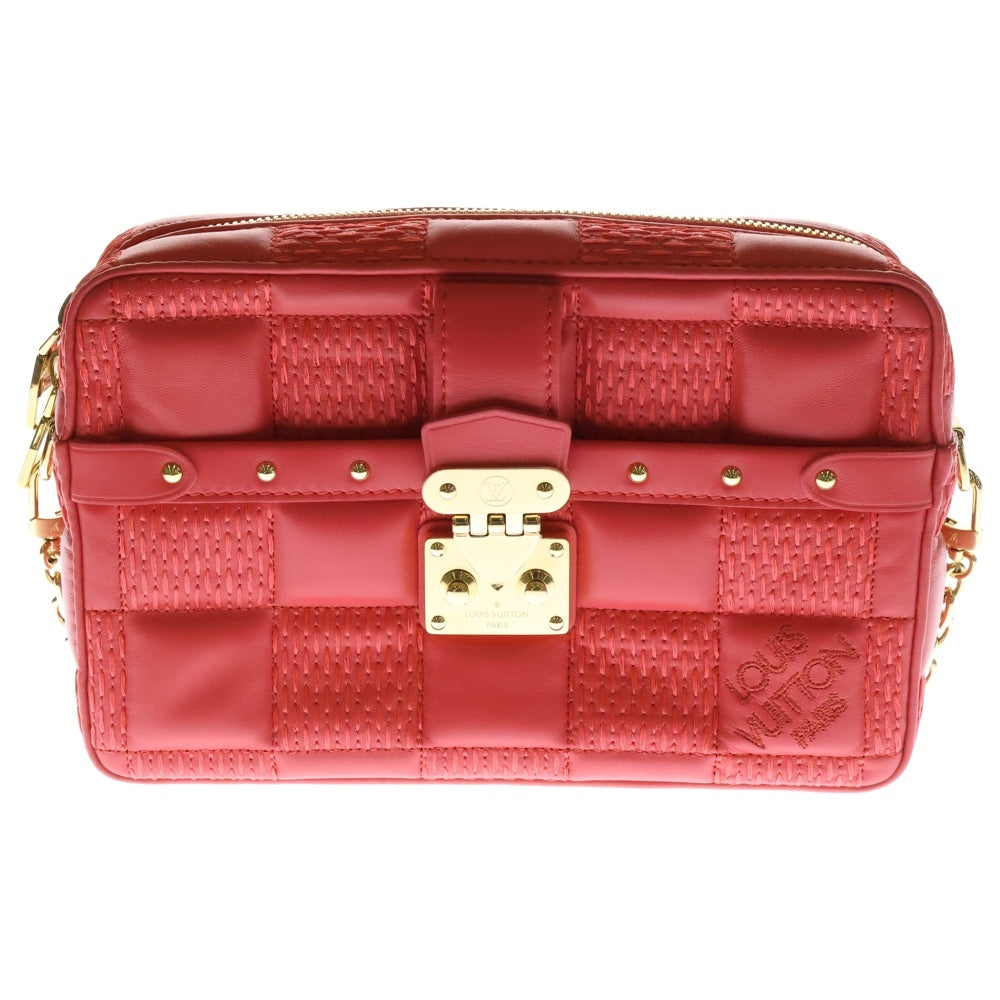 LOUIS VUITTON(ルイヴィトン) TROCA PM M59118 ラムスキン ダミエジャイアントトロカ PM 2WAYショルダーバッグ ピンク