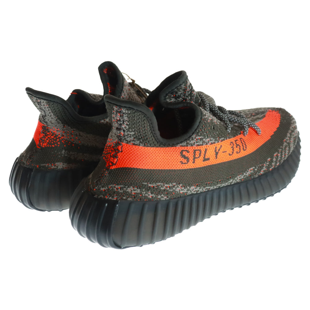 adidas(アディダス) YEEZY BOOST 350 V2 CABON BELUGA HQ7045 イージーブースト カーボンベルーガ ローカットスニーカー グレー/オレンジ US9/27.0cm