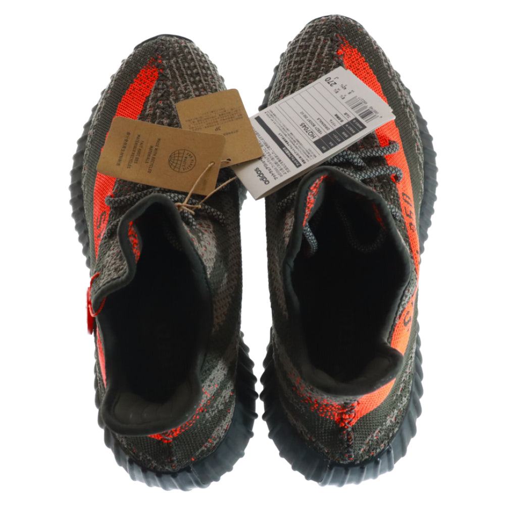 adidas(アディダス) YEEZY BOOST 350 V2 CABON BELUGA HQ7045 イージーブースト カーボンベルーガ ローカットスニーカー グレー/オレンジ US9/27.0cm