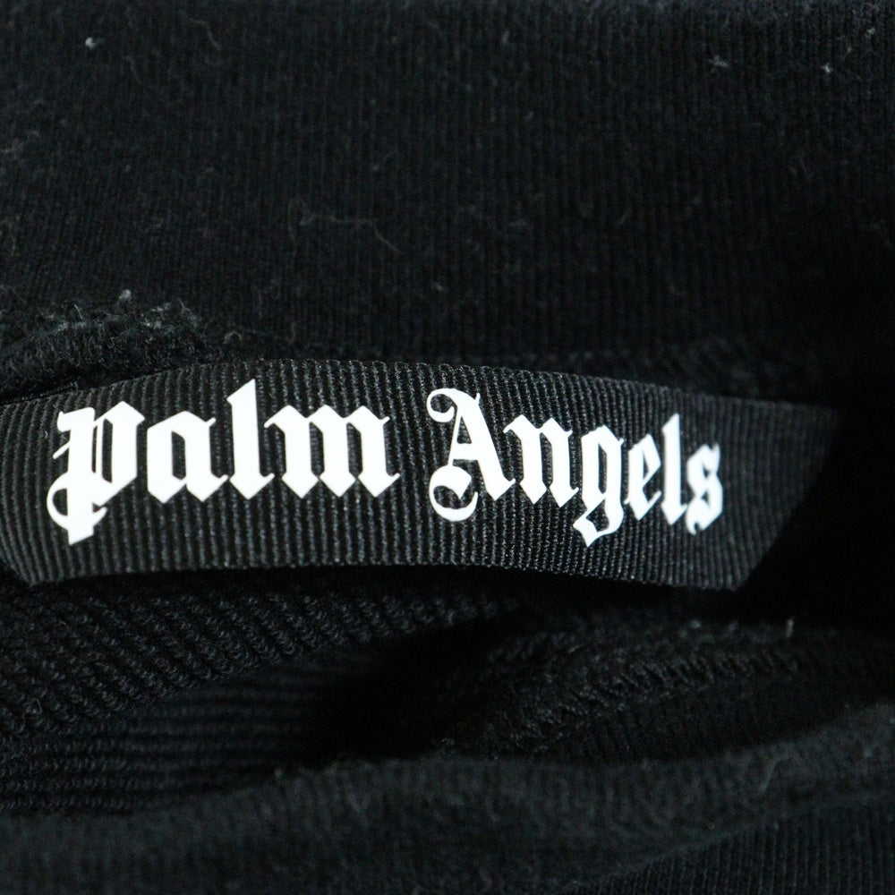 Palm Angels(パームエンジェルス) 23AW CLASSIC LOGO CREW SWEATSHIRT PMBA074F23FLE003 ロゴ プリント クルーネック スウェット トレーナー ブラック