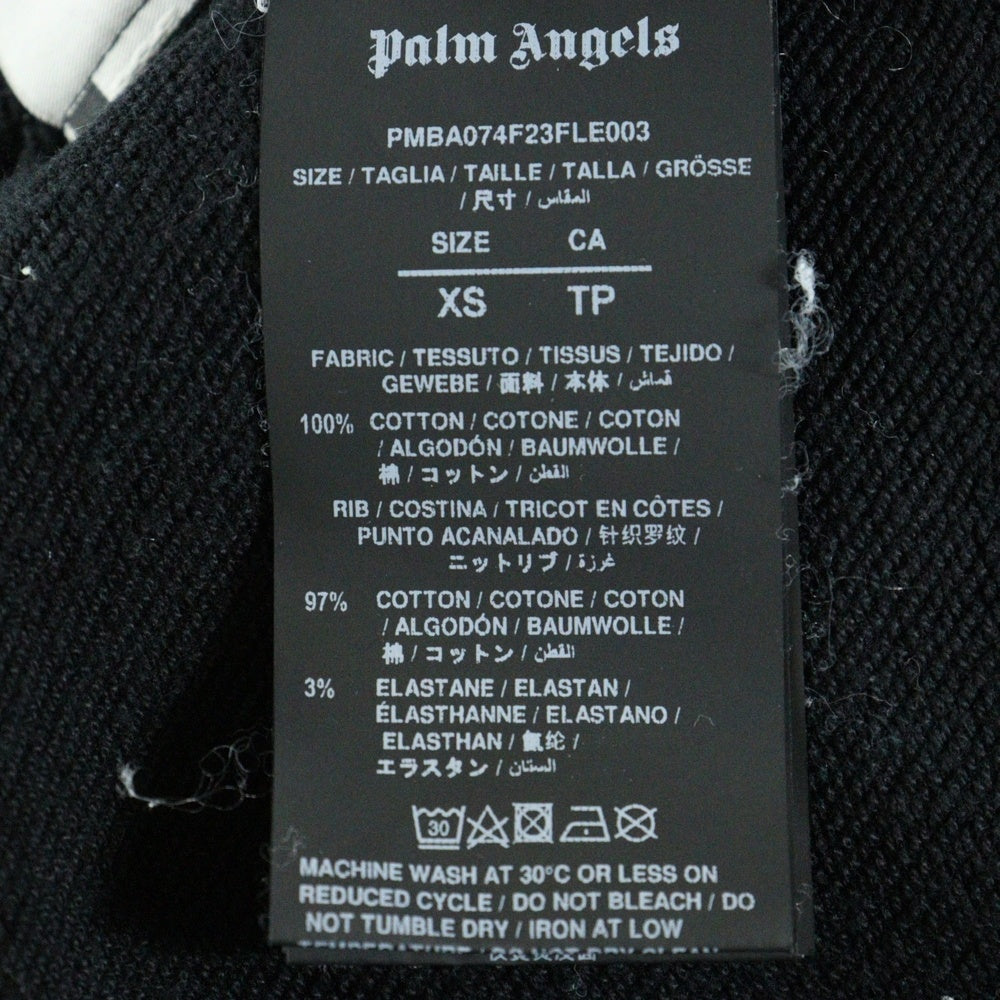 Palm Angels(パームエンジェルス) 23AW CLASSIC LOGO CREW SWEATSHIRT PMBA074F23FLE003 ロゴ プリント クルーネック スウェット トレーナー ブラック