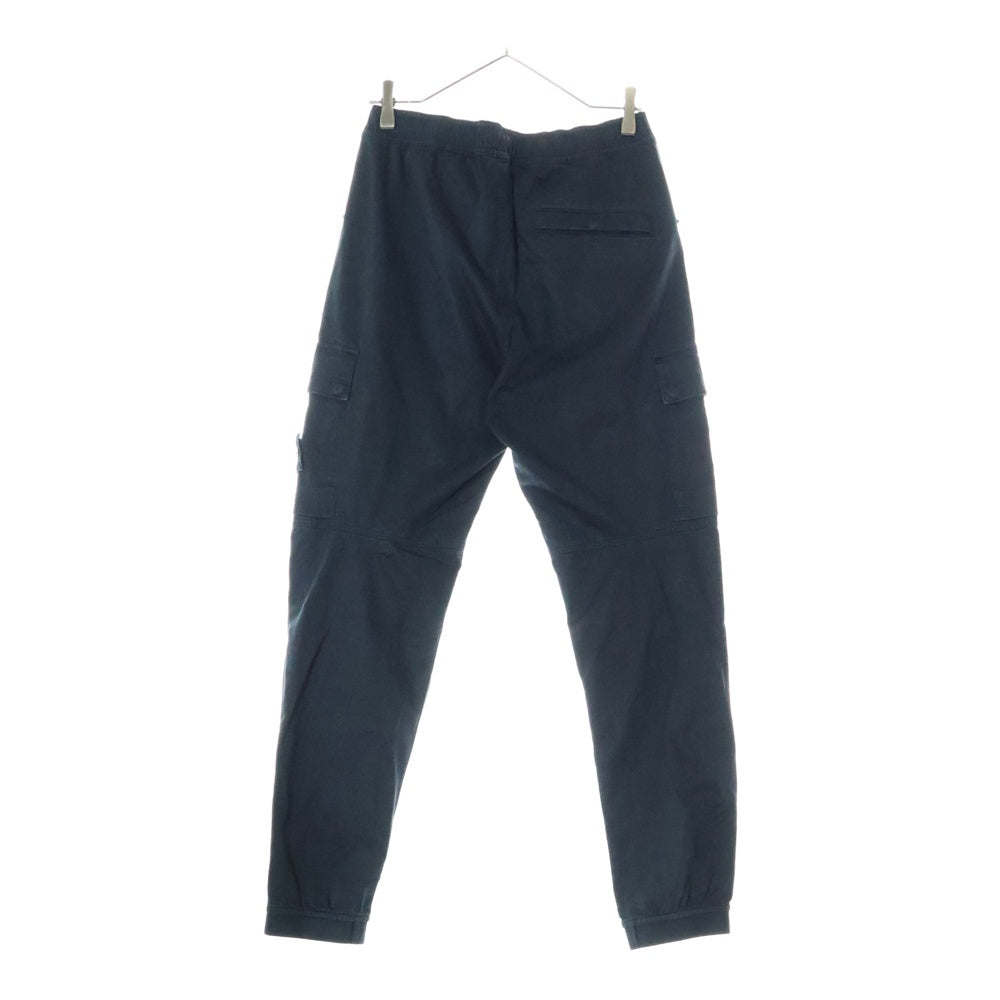 STONE ISLAND(ストーンアイランド) GARMENT DYE STRECH CARGO PANTS 791531314 ロゴパッチ ストレッチカーゴパンツ ブラック