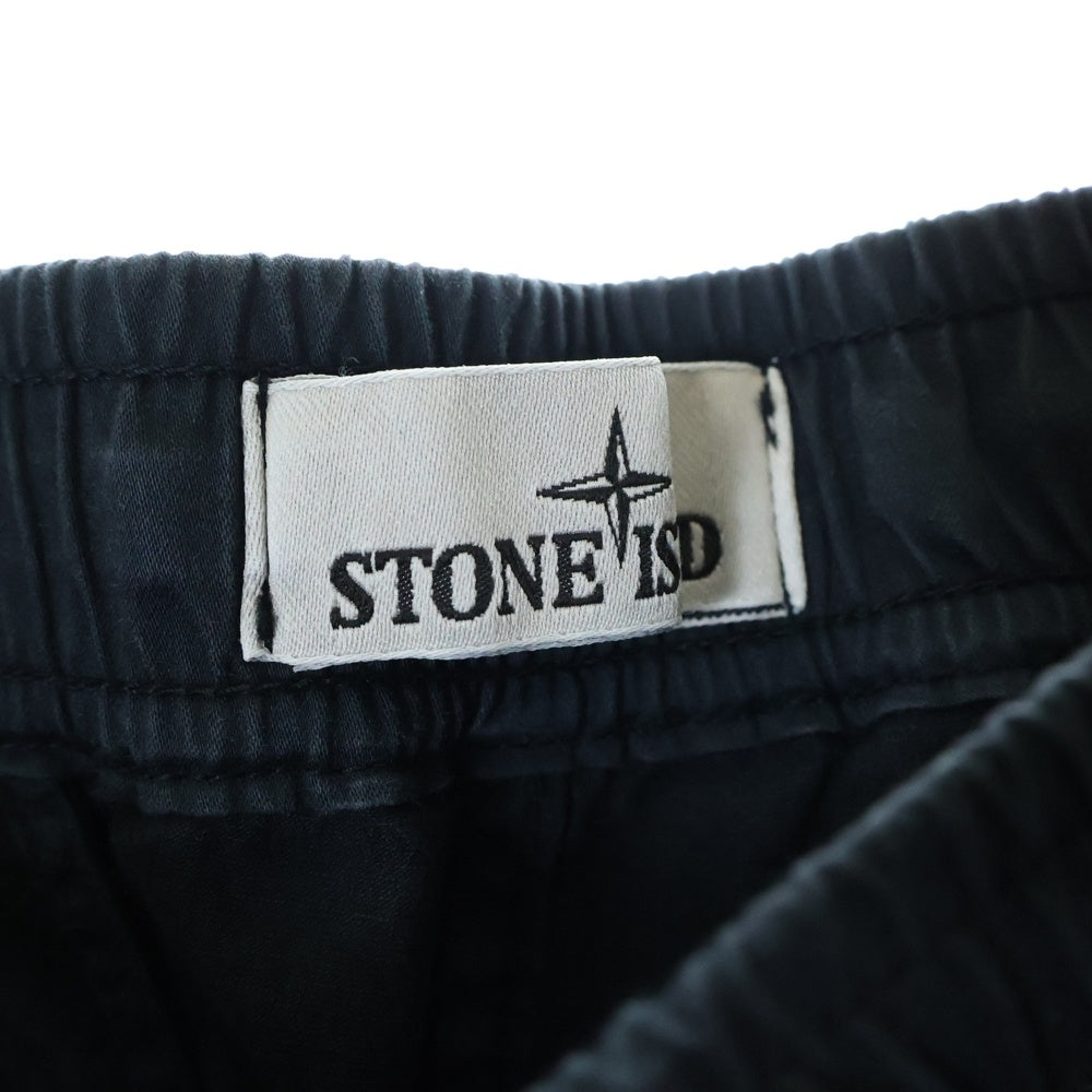 STONE ISLAND(ストーンアイランド) GARMENT DYE STRECH CARGO PANTS 791531314 ロゴパッチ ストレッチカーゴパンツ ブラック