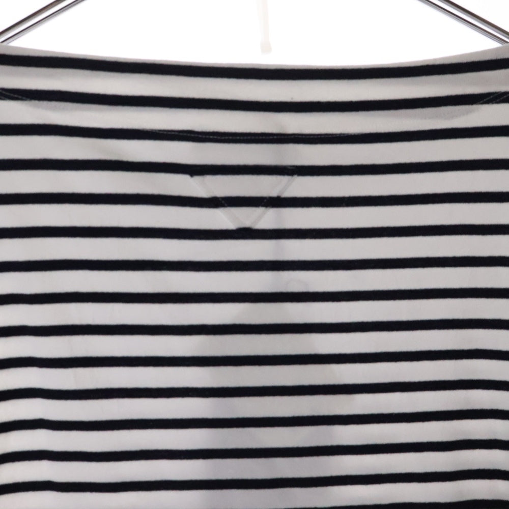 PRADA(プラダ) ボーダー長袖Tシャツ UJL07B S231 111Q ホワイト/ネイビー