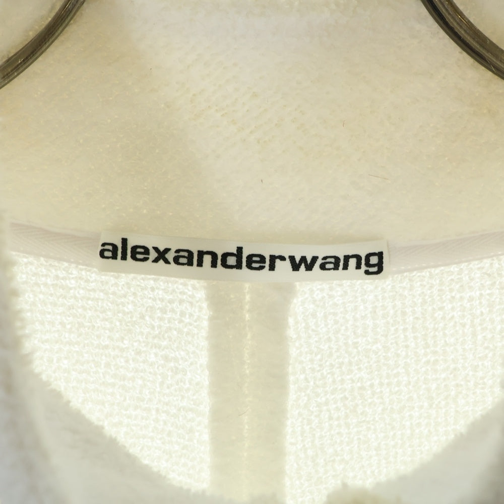 ALEXANDER WANG(アレキサンダーワン) Half Zip Sweatshirt 6CC3231021 タオルテリーハーフジップスウェットシャツ ホワイト