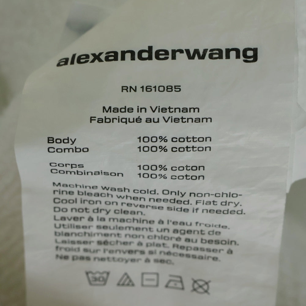 ALEXANDER WANG(アレキサンダーワン) Half Zip Sweatshirt 6CC3231021 タオルテリーハーフジップスウェットシャツ ホワイト