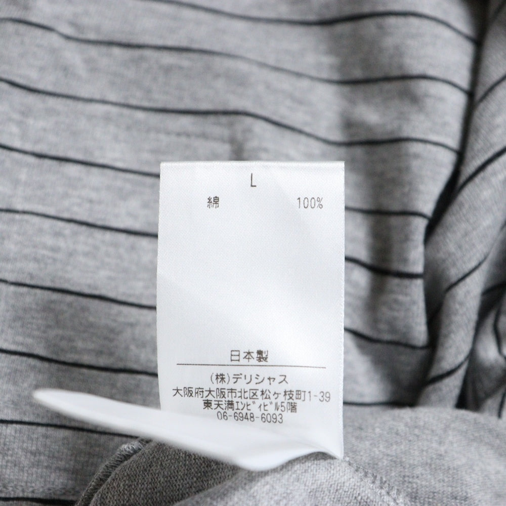 SEE SEE(シーシー) ロゴプリント クルーネック Tシャツ カットソー グレー