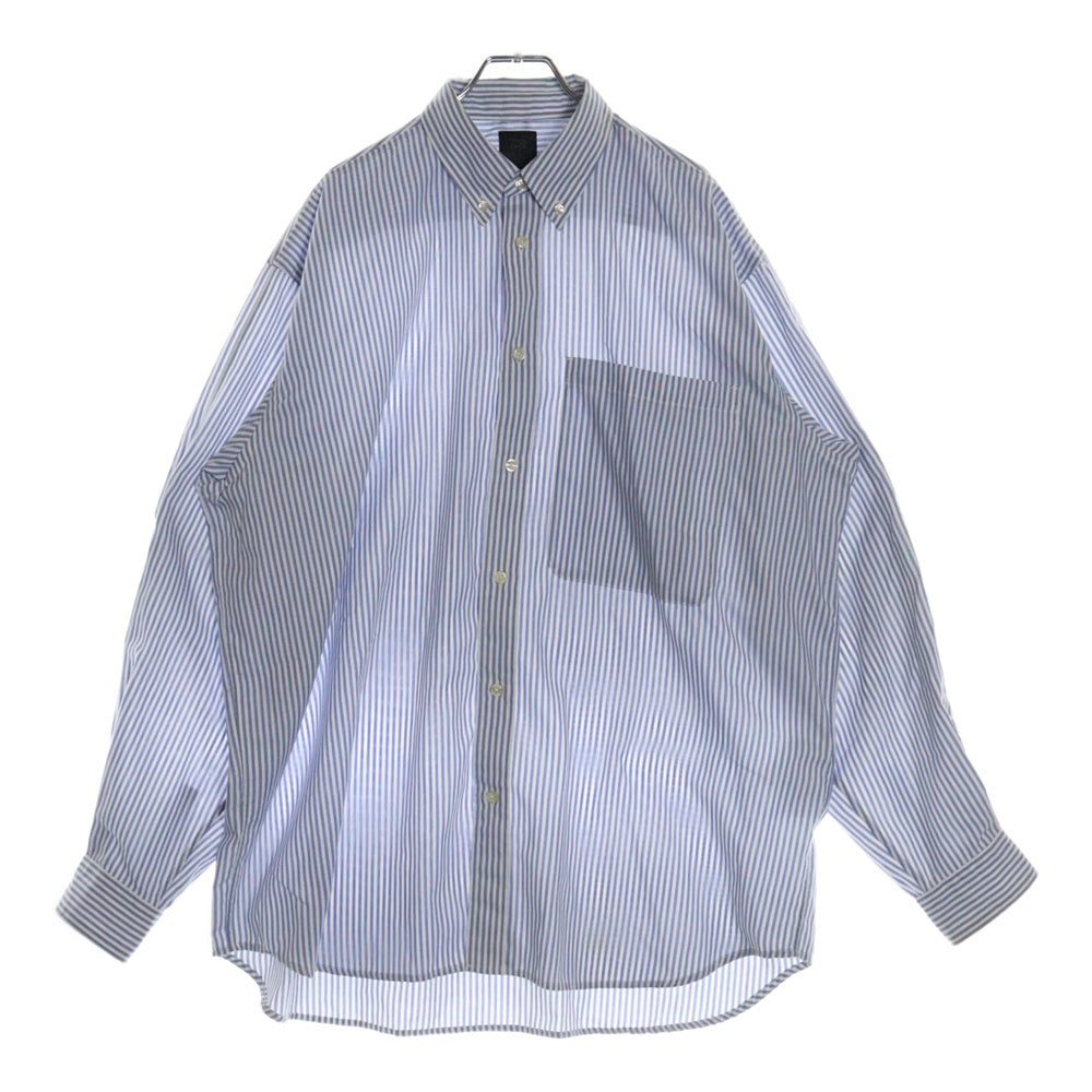 DAIWA PIER39(ダイワ ピアサーティナイン) TECH BUTTON DOWN SHIRTS L/S OXFORD BE-86023 ストライプ ボタンダウン 長袖オックスフォードシャツ ブルー