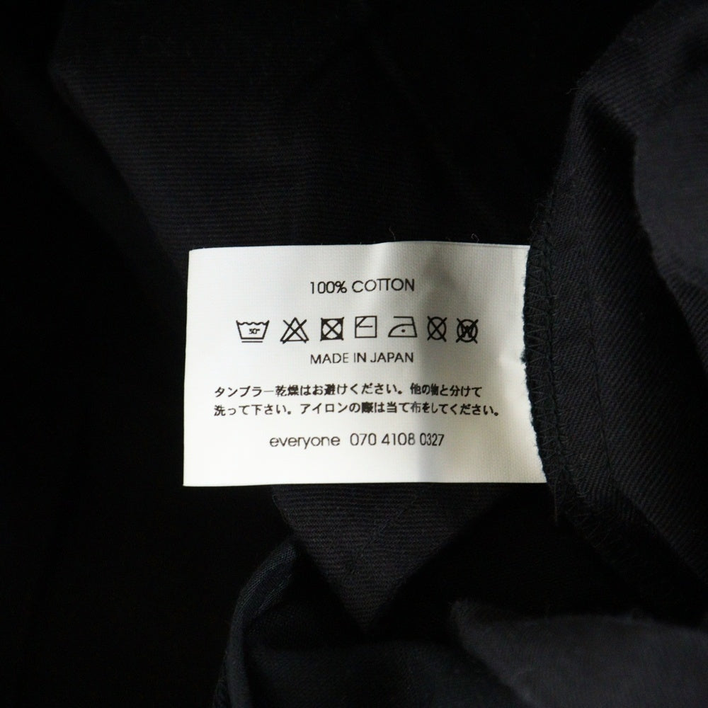 everyone(エブリワン) BELTED EASY PANT EV23-PT03 ベルテッド イージーパンツ ブラック
