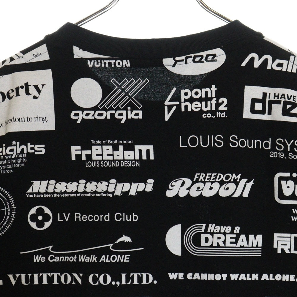 LOUIS VUITTON(ルイヴィトン) 19AW All Over Logo Tee RM192M NPG HHY20W オールオーバーロゴ プリントTシャツ 半袖カットソー ブラック