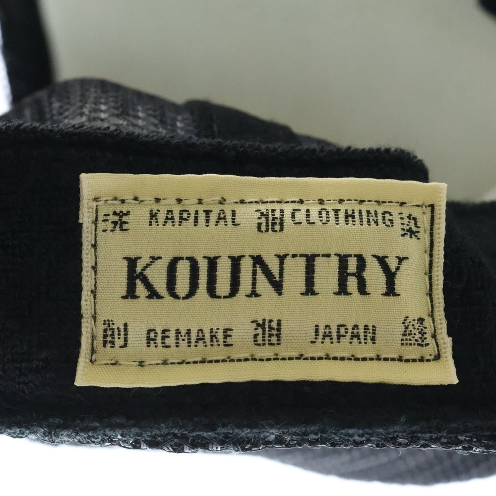 KAPITAL(キャピタル) Denim Repair Cap EK-1732XH デニムリペアトラッカーキャップ 帽子 ブラック