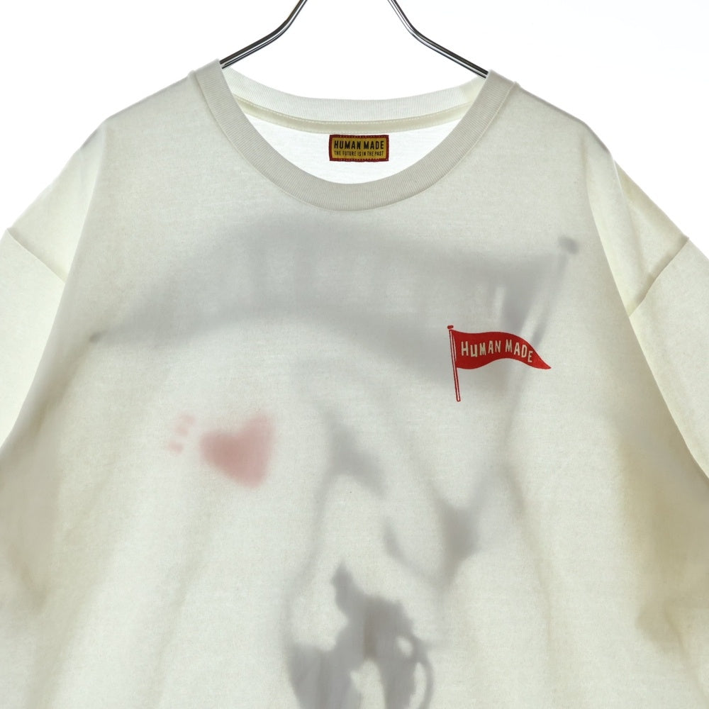 HUMAN MADE(ヒューマンメイド) 25SS GRAPHIC T-SHIRT HM29TE024 グラフィック プリント半袖Tシャツ ホワイト