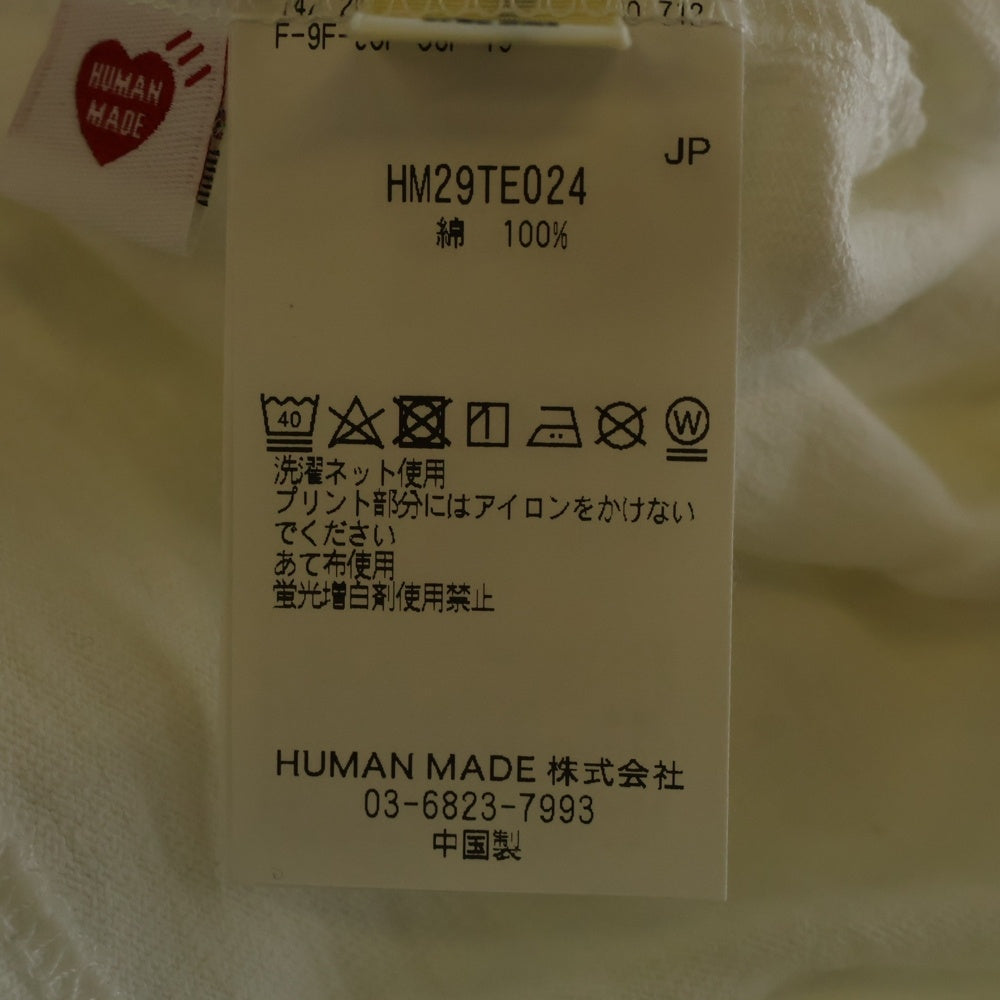 HUMAN MADE(ヒューマンメイド) 25SS GRAPHIC T-SHIRT HM29TE024 グラフィック プリント半袖Tシャツ ホワイト