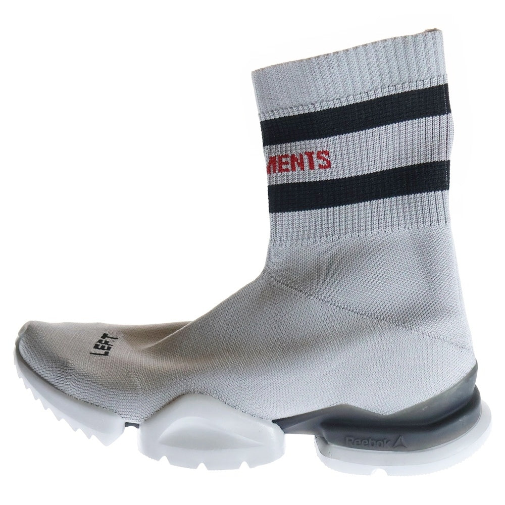 VETEMENTS(ヴェトモン) 17AW ×Reebok SSCREW SOCK RUNNER CN3309 香港限定 リーボック ロングレングスソックススニーカー グレー US8.5/26.5cm