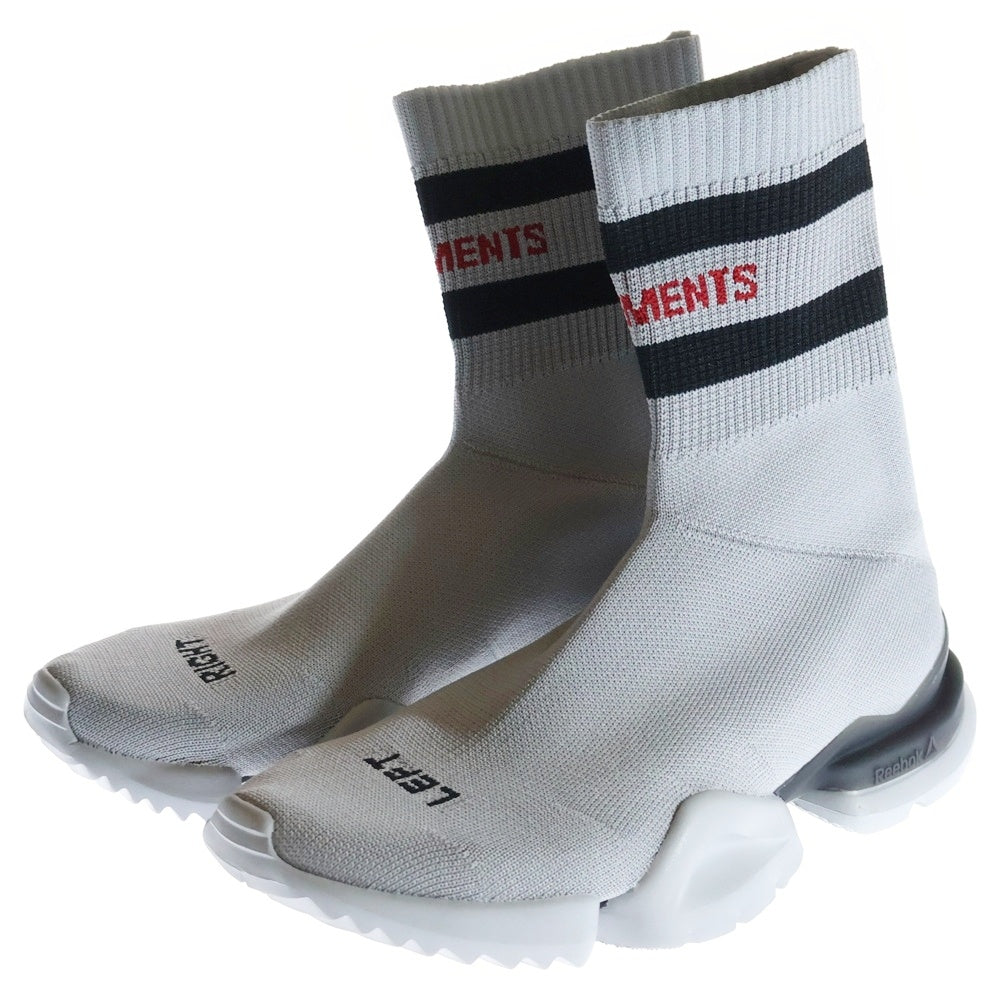 VETEMENTS(ヴェトモン) 17AW ×Reebok SSCREW SOCK RUNNER CN3309 香港限定 リーボック ロングレングスソックススニーカー グレー US8.5/26.5cm
