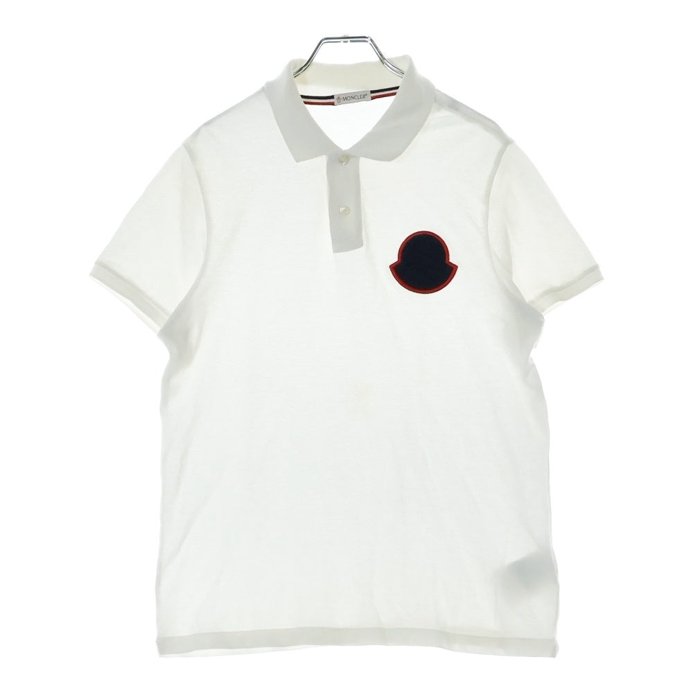MONCLER(モンクレール) ロゴワッペン ポロシャツ コットン ホワイト E1091832200084556