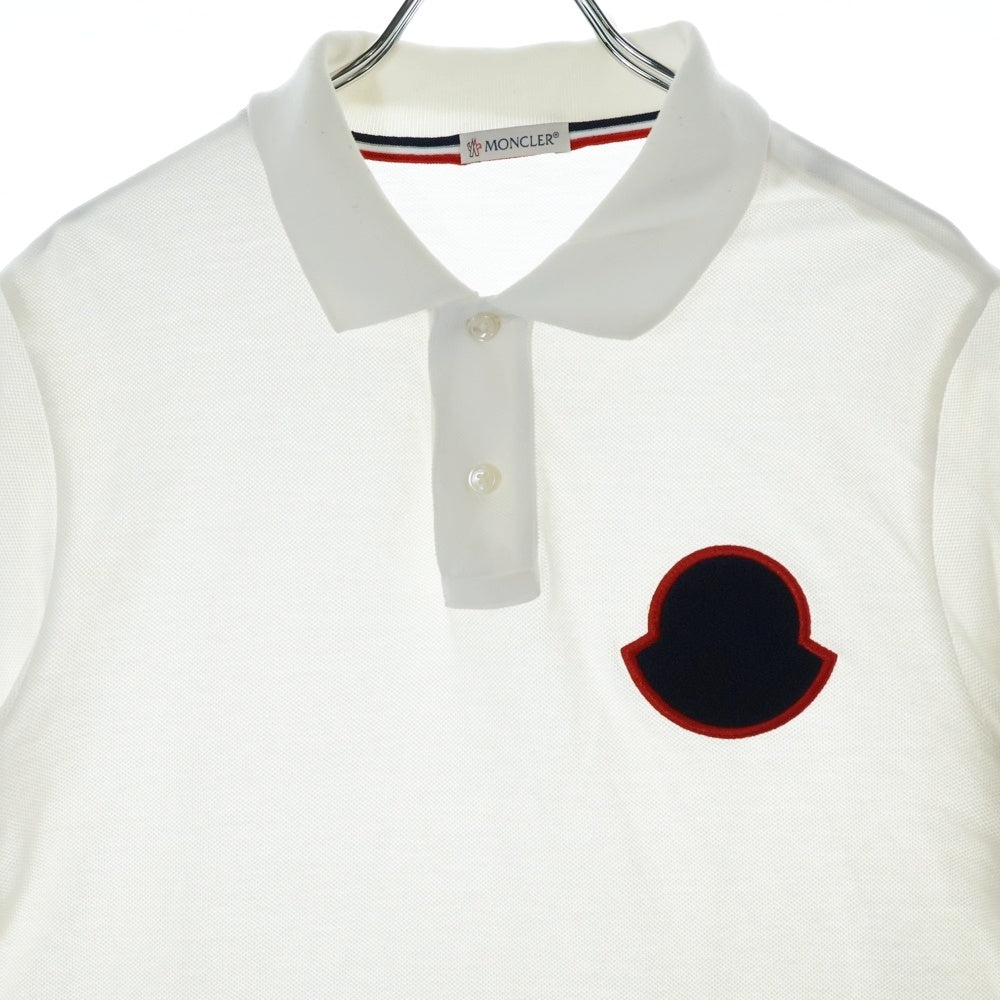 MONCLER(モンクレール) ロゴワッペン ポロシャツ コットン ホワイト E1091832200084556
