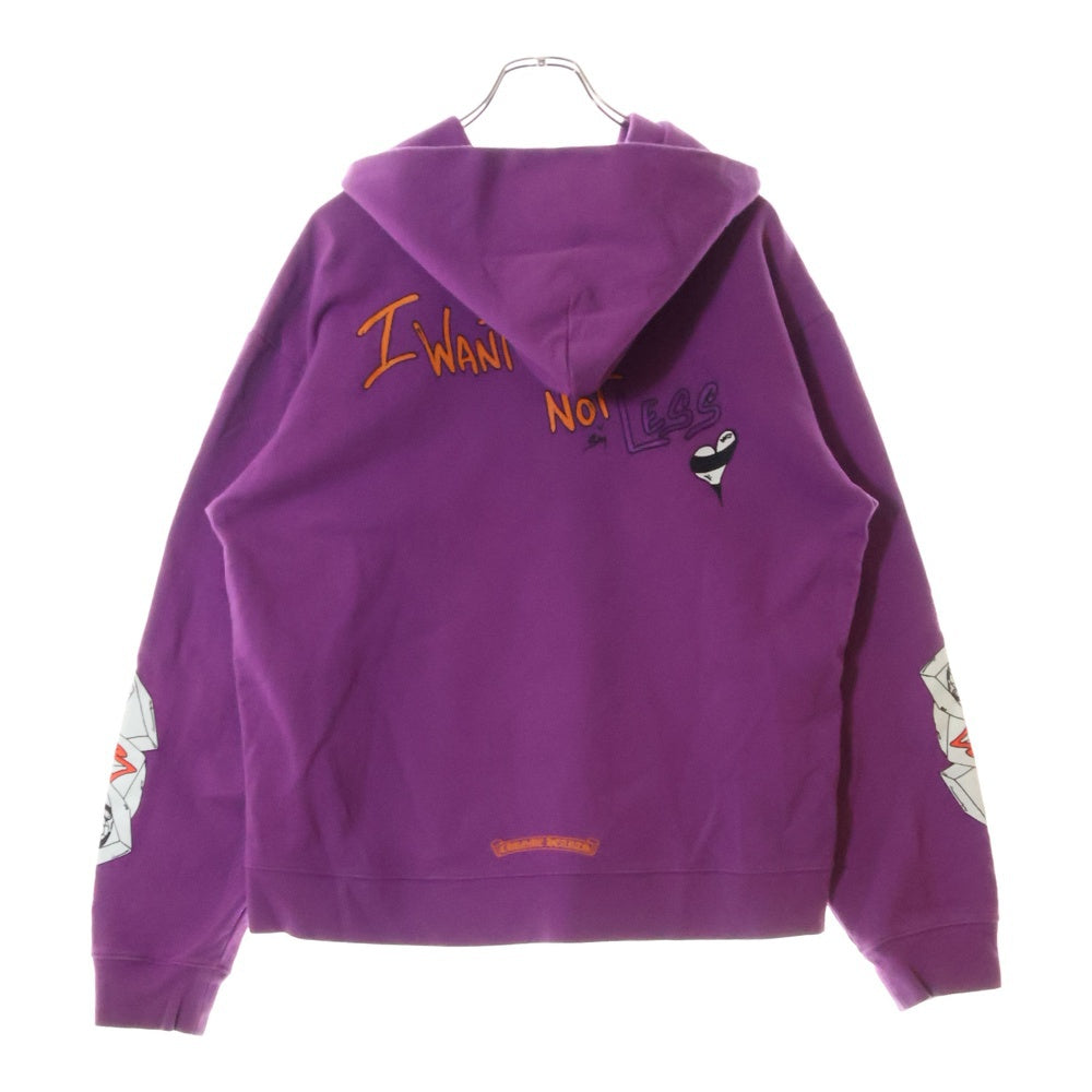 CHROME HEARTS(クロムハーツ) ×MATTY BOY I WANT MORE NOT LESS AN THAT'S THAT HOODIE マッティボーイ プリントプルオーバーフーディ パープル