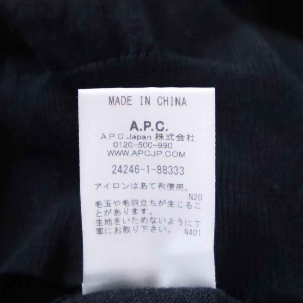 A.P.C(アーペーセー) Jayro 24246-1-88333 ロゴ刺繍ニットセーター ブラック