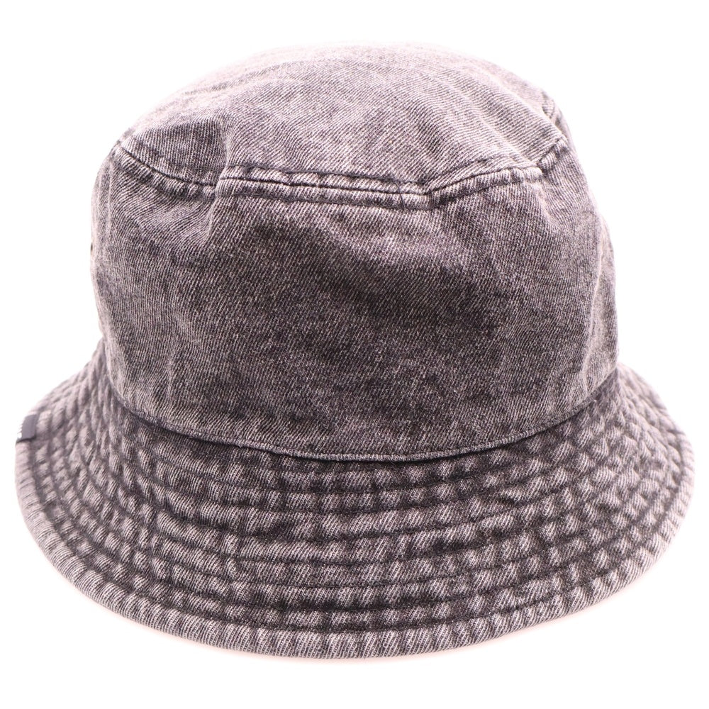 HUF(ハフ) DENIM SCRIPT BUCKET HUT デニムスクリプトロゴ刺繍バケットハット 帽子 グレー