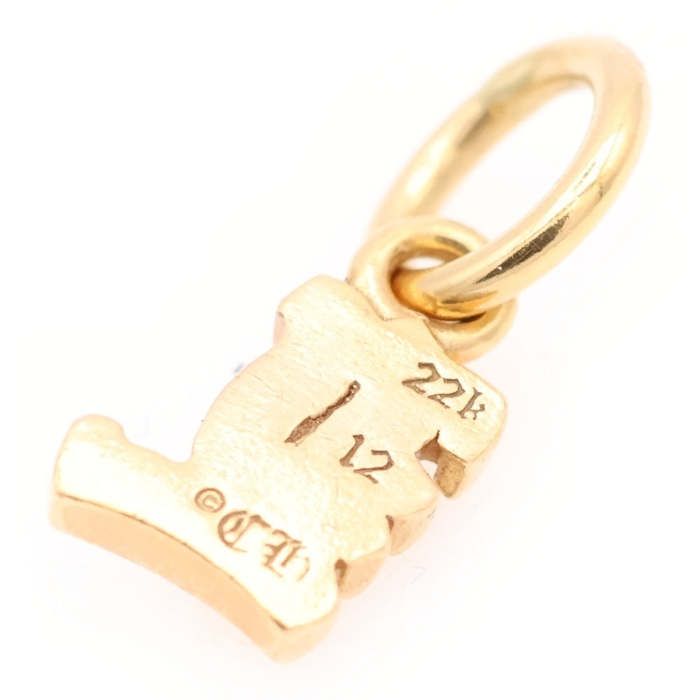 CHROME HEARTS(クロムハーツ) 22K STACK ALPHABET アルファベットスタックチャーム L イニシャルペンダントトップ ゴールド