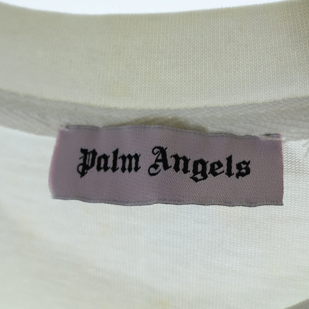 Palm Angels(パームエンジェルス) ULTRA LOGO OVER TEE L/S ウルトラロゴオーバーTシャツ PMBD011E19469002 ホワイト