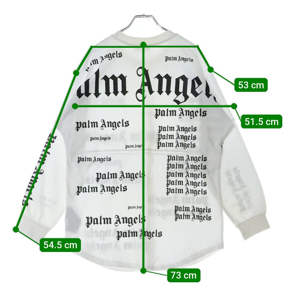 Palm Angels(パームエンジェルス) ULTRA LOGO OVER TEE L/S ウルトラロゴオーバーTシャツ PMBD011E19469002 ホワイト