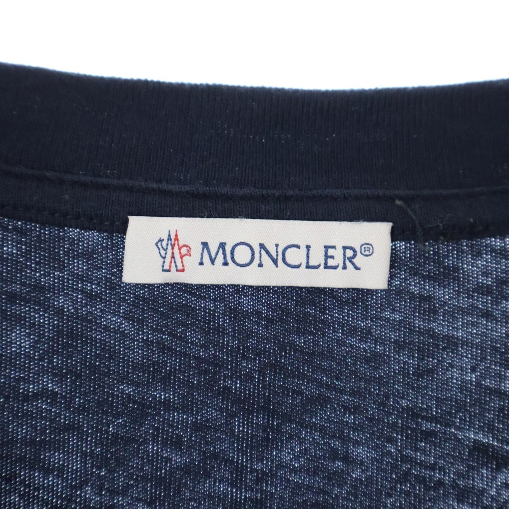 MONCLER(モンクレール) 21AW ×FRGMT フラグメント ロゴプリント サコッシュ クルーネック 半袖Tシャツ カットソー ネイビー/ブラック G209U8C00002