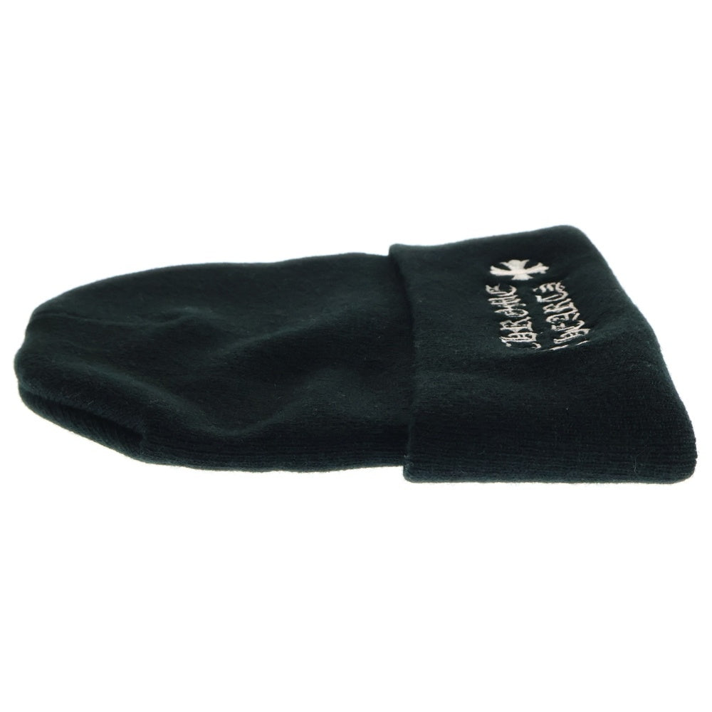 CHROME HEARTS(クロムハーツ) WATCH CAP ワッチキャップ ロゴ刺繍 アクリルビーニー ニットキャップ 帽子 ブラック